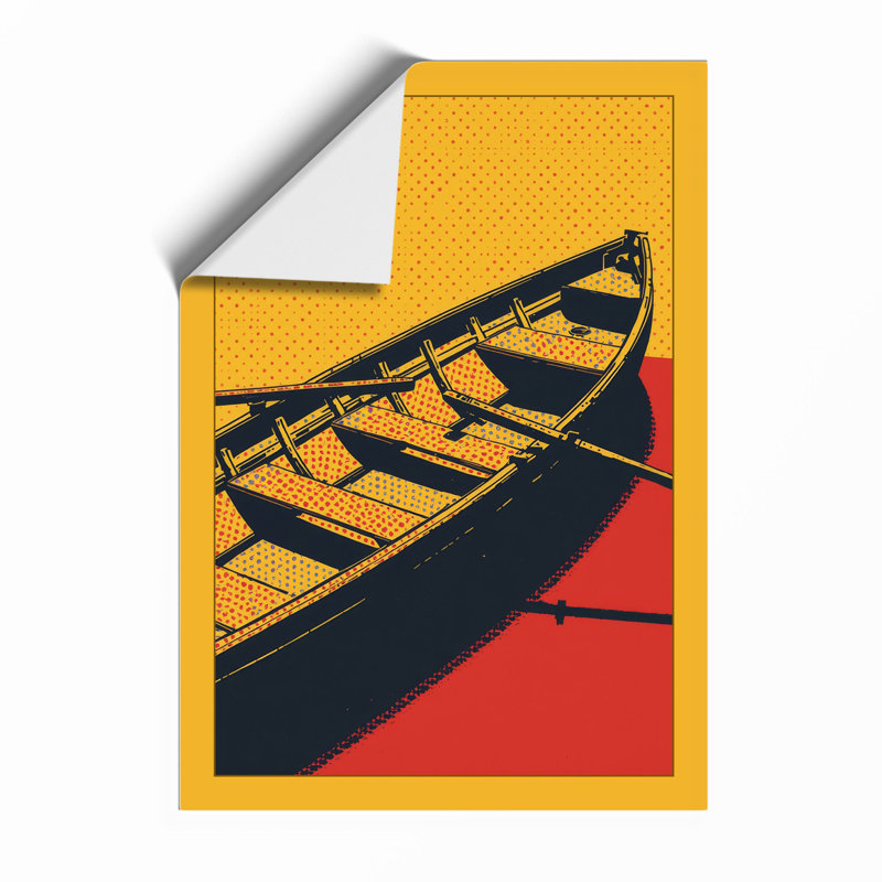 Geometric Rowboat Modern - Print, Unframed, A2 - 59.4 x 42.0 cm
