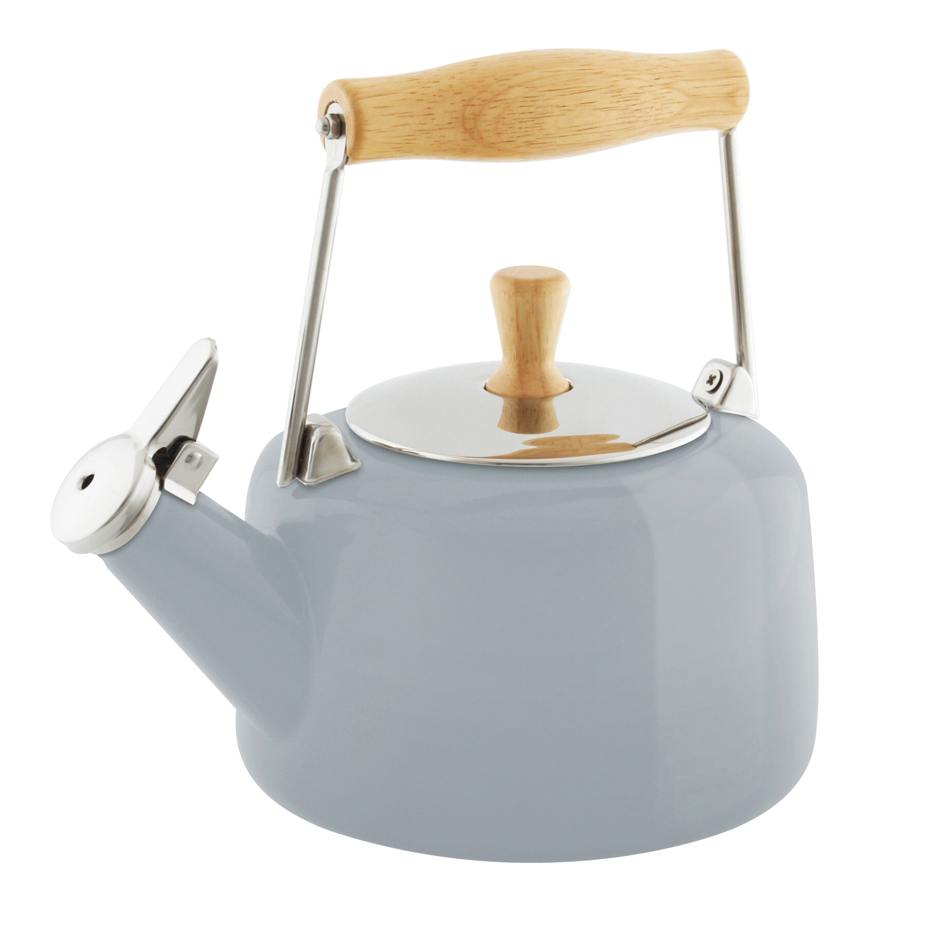 Vintage Farberware Tea Kettle Tea Pot With Wood Handles. Retro 