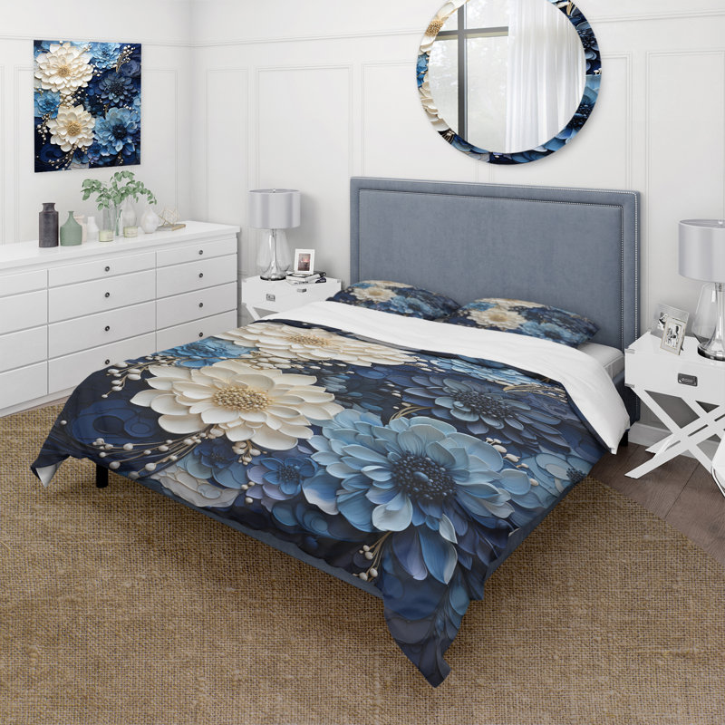 Liquid Ink Spiral I BeddingMicrofiber / Polyester Duvet Cover Set, Twin Duvet Cover + 1 Standard Sham