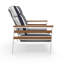 Fauteuil club d'extérieur en métal avec coussin Sunbrella Townsend