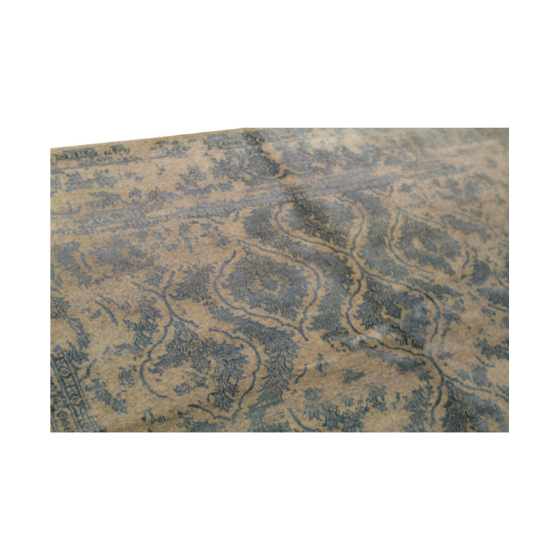 Shamas Wool Oriental Area Rug in Orange/Dark Green