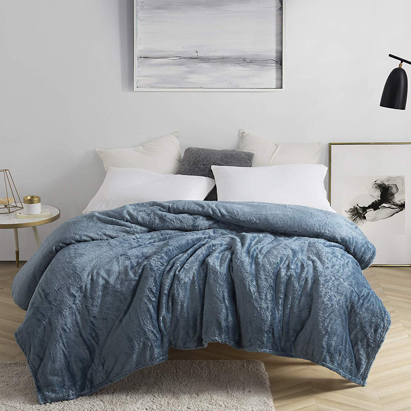 Other Items Coma Inducer Fleece Throw Blanket, King, Smoke Blue