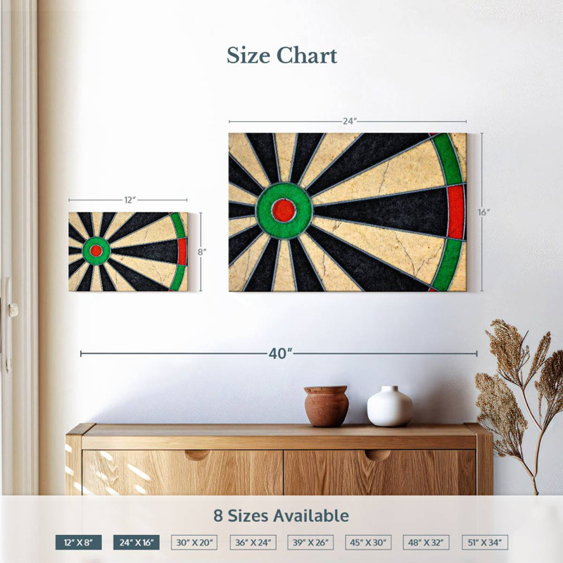Jeu de fléchettes rustique Senne, H 16 po x l 24 po