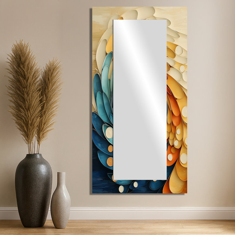 Biomorphism Vortex Of Nature II - Art mural miroir abstrait - imprimé sur métal, 28 po x 55 po