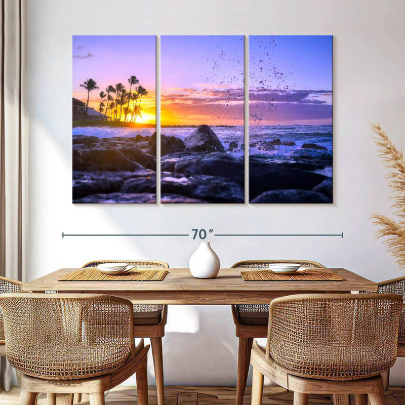 Gillard Kauai - lever de soleil mauve, H 14 po x l 23 po