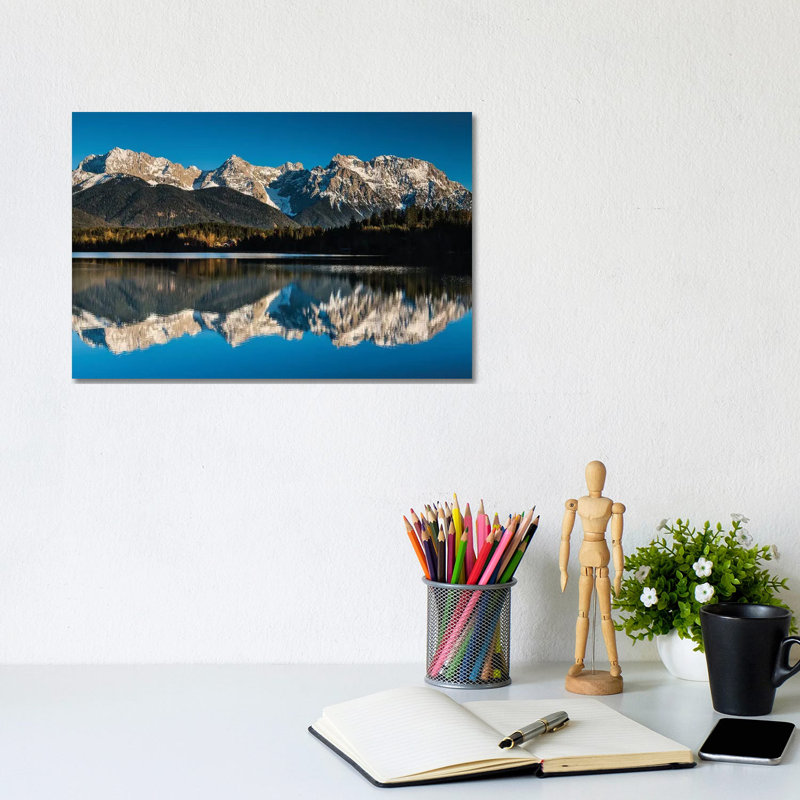 Germany, Alps, Bavaria, Barmsee 1 Piece Wrapped Canvas Painting, 20.32 cm H x 30.48 cm W