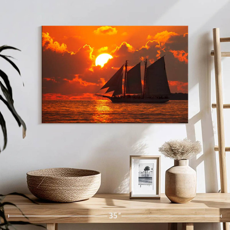 Gillard, Floride, Gillard, coucher de soleil, voilier, H 16 po x l 24 po