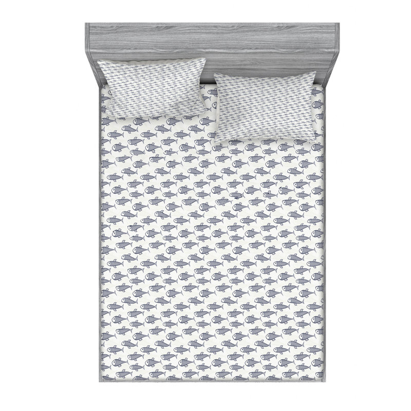 Microfiber Sheet Set, Queen Sheet Set with Fitted Sheet