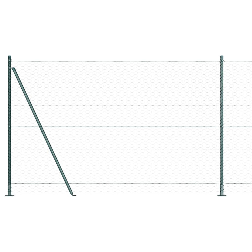Vidaxl Fence With Posts PVC-Coated Steel