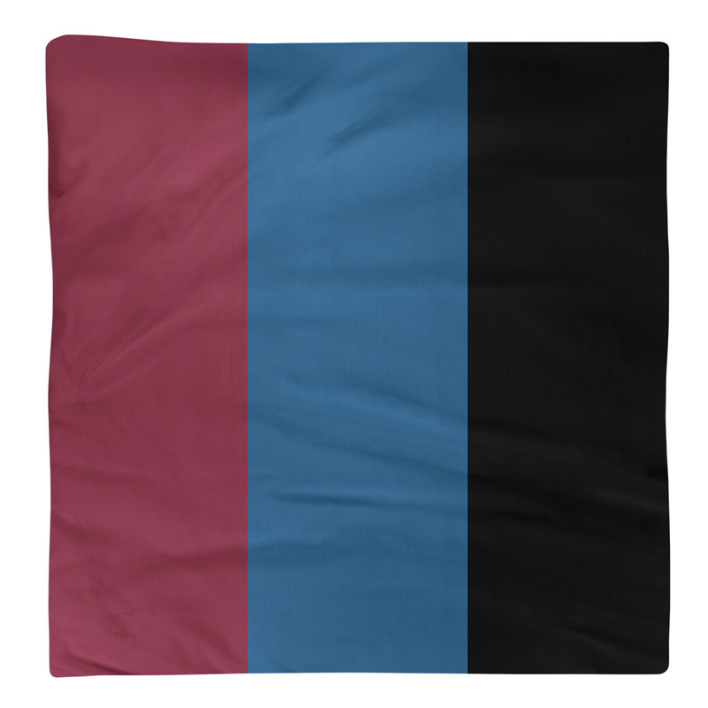 Colorado Striped Square Napkin, 22" x 22", Burgundy/Blue/Black, Cotton Twill