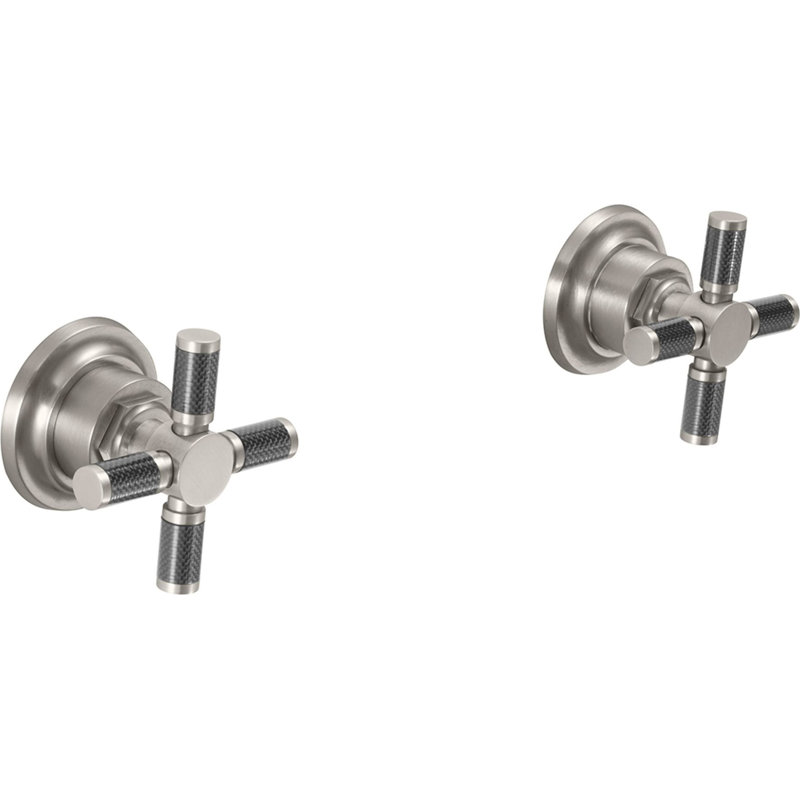 Descanso 2 - Handle Tub and Shower Trim Only - Carbon Fiber Handle, Polished Chrome