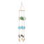 Carillon à vent coloré en forme de disque avec clochettes - carillon extérieur pour décoration de jardin et de jardin - 37 po, bleu et vert