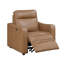 Ensemble de canapé inclinable électrique moderne 3 pièces brun