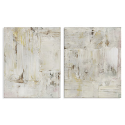 Ensemble de 2 toiles Contemporary Mute Abstracts, design par Victoria Barnes