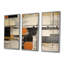 «Deconstrstruction Beige Orange Black White - Abstract Shapes», ensemble de reproductions d'art mural-1878368563-1878368573