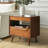 Nawaal Mid-Century Modern 2-Drawer Nightstand with Charging Station and Pull-Out Tray-1670842830