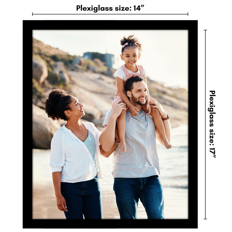 Affiche Bezuchov - Cadre photo en bois avec housse en plexiglas, Noir, L 14 po x H 17 po