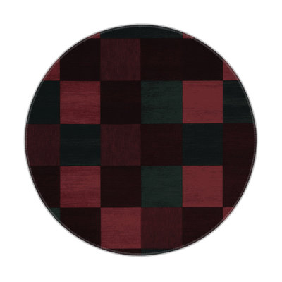 Tapis d'intérieur et d'extérieur à carreaux brun
