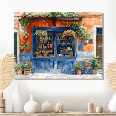  «Green Blue Cozy Vintage Spring Shop In Italy - Stores & Boutiques, art mural»