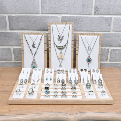 Ensemble de présentoir à bijoux en bois - Polyvalent