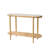 Cordoves 43.3'' Console Table with Rattan Glass Top