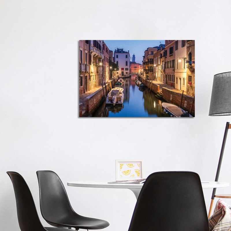 Romantic Canal In Venice, Italy by Jan Becke - Wrapped Canvas Gallery-Wrapped Canvas Giclée, 101.6 cm H x 66.04 cm W