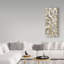 « painted tropical screen i gray gold crop », reproduction de peinture à l’acrylique sur toile tendue-25680412