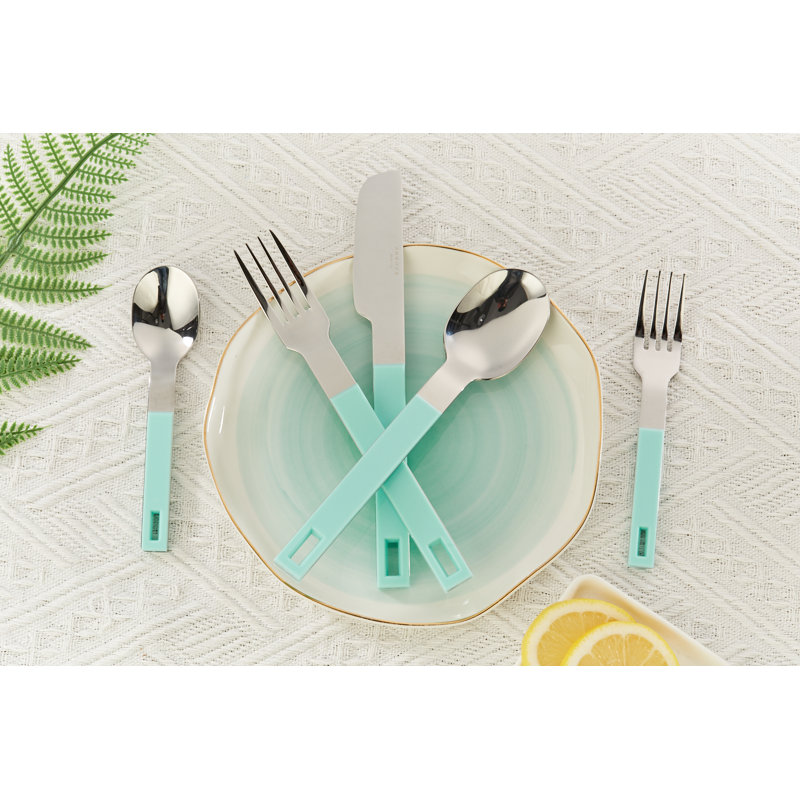 Ensemble de couverts en acier inoxydable Latitude Run® - Service pour 4, Turquoise
