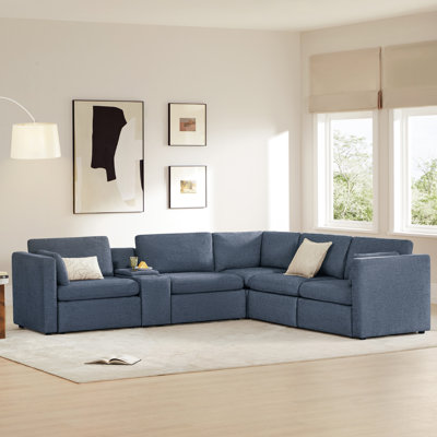 Winfree 5-Piece Modular Sectional with Plastic Leg