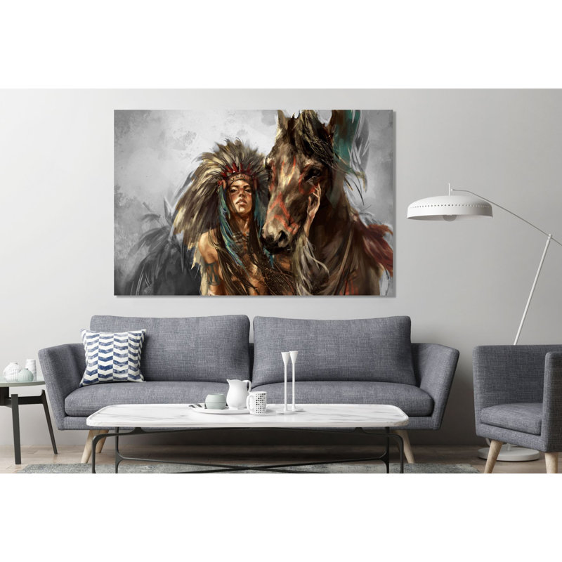 Art amérindien avec art indien, H 20 po x l 30 po x P 1 po