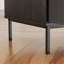 Support pour tourne-disque 27,6 po - grain de bois noir-650363187