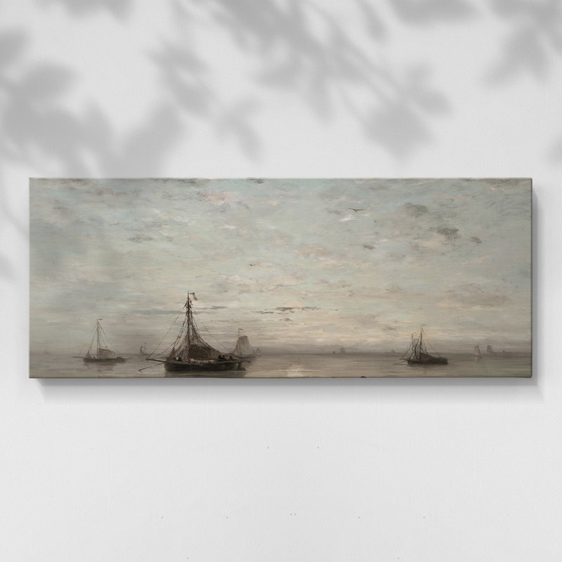 Série nautique-CCXCV III - Toile tendue avec châssis - Prêt à être accroché, H 12 po x l 30 po