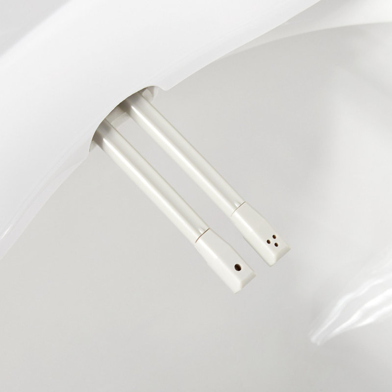 Carraway 1.28 GPF Two Piece Elongated Toilet, White/Polished Chrome