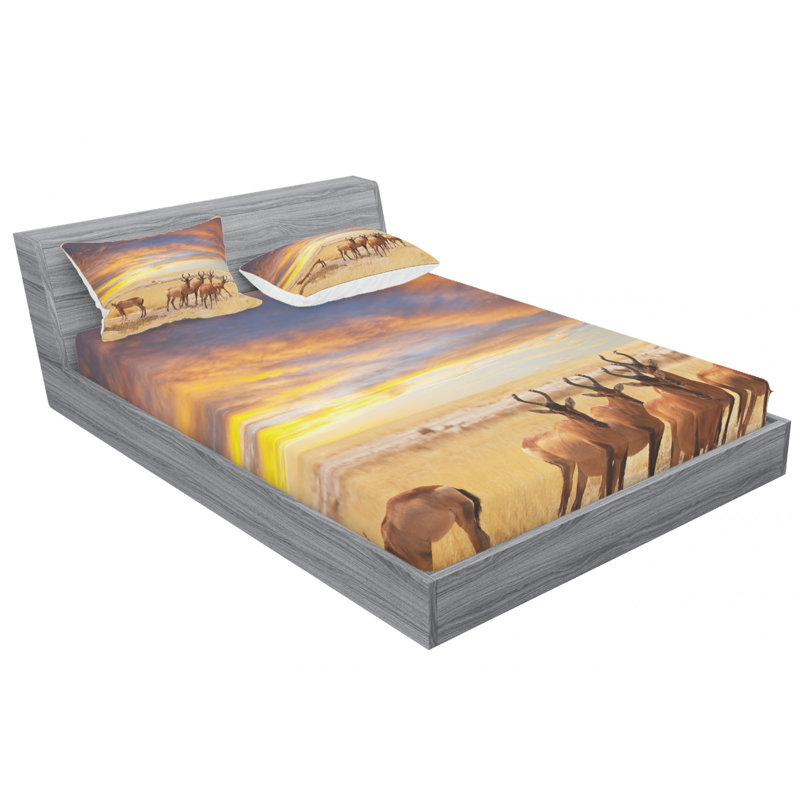 Microfiber Sheet Set, Queen Sheet Set with Fitted Sheet