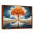 Toile avec cadre flottant brun