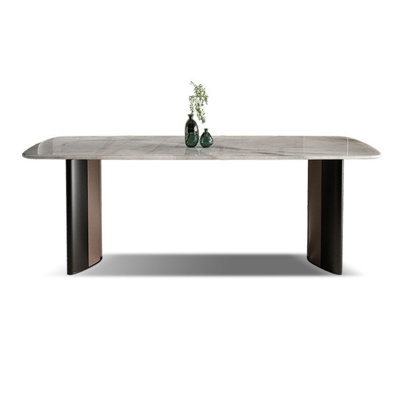 Marble rectangular dining table
