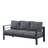 73 Inch All-Weather Aluminum Patio Sofa With Thick Dark Cushions And Durable Frame,  For Outdoor Relaxation And Entertaining.-394653342-394653340