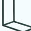 Table grise en métal gris en forme de C avec port de charge USB