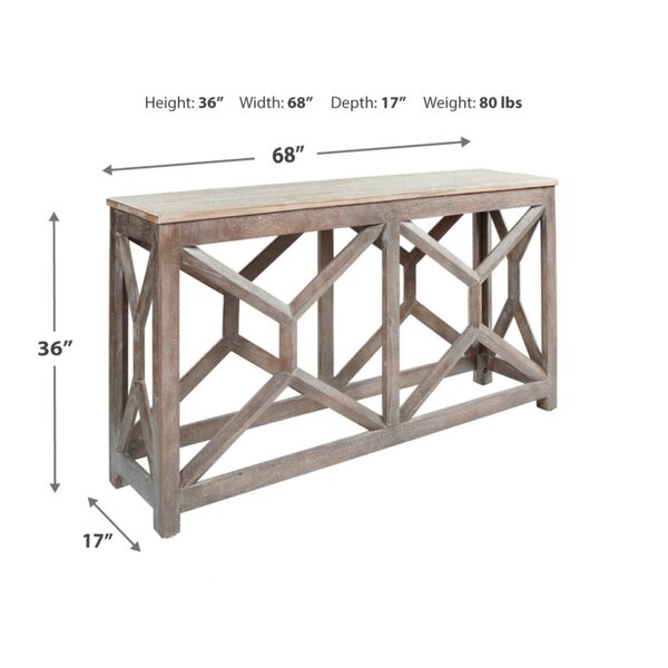 Sand & Stable Nautilus 68'' Solid Wood Console Table & Reviews | Wayfair