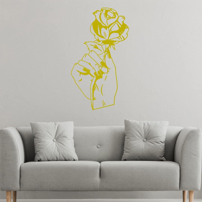 Autocollant mural Winston Porter, H 40 po x l 23 po, Or