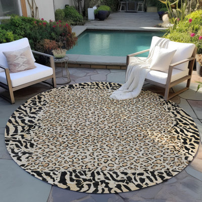 Tapis doré intérieur / extérieur lavable à la machine Claudian ACN1230