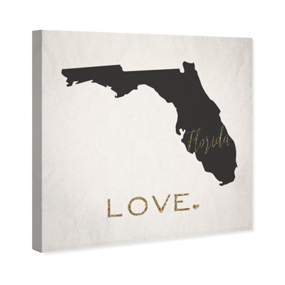 « floride love », impression encadrée sur toile tendue