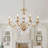 Jonetta 39" Vintage Candle Chandelier 8 - Light Dimmable with Crystal Accents