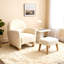Fauteuil moderne avec repose-pieds et repose-pieds - fauteuil de loisirs rembourré, fauteuil d'angle de lecture pour petit espace-641401538