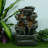 Resin Multi-Level Rock Fountain with LED Light