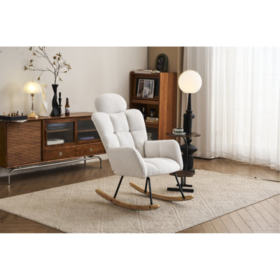 Fauteuil d'appoint à dossier pour la chambre à coucher et le salon avec assise rembourrée moderne