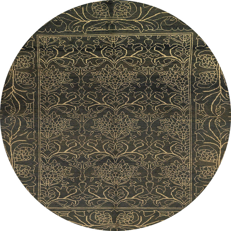 Tapis abstrait moderne 1676, Rond 7 pi