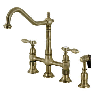 Kingston Brass Concord 8 in. Widespread Kitchen Faucet - Cross Handles -  The Range Hood Store