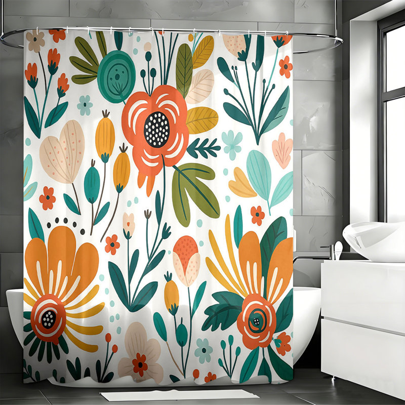 Shower Curtains with Hooks Included