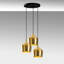 Lustre moderne doré à hauteur réglable 18,1 po x 18,1 po | Corps en métal, 48,8 pouces de hauteur | 3 x douilles E27 (40 W maximum) | Design scandinave glamour, parfait pour le salon, la salle à manger ou le vestibule-1734205620